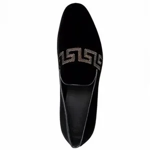 Versace men’s La Greca velvet logo slip on loafers NWB Versace | Shoes | Versace Mens La Greca Velvet Slip On  main image 2
